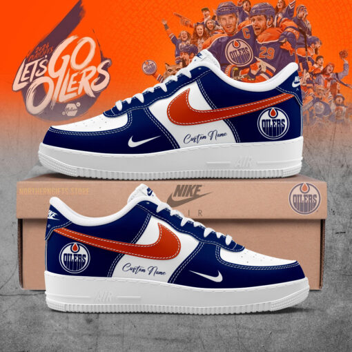 NHL Edmonton Oilers custom name air force 1 sneaker