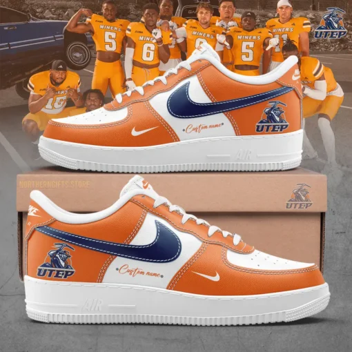 Personalized UTEP Miners Nike Air Force 1 Sneaker