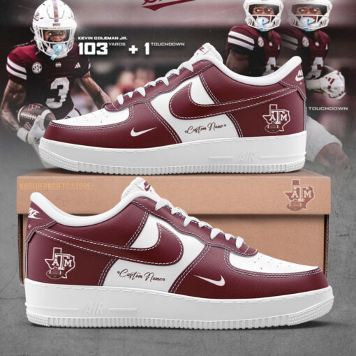 NCAA Texas A&M custom name air force 1 sneaker