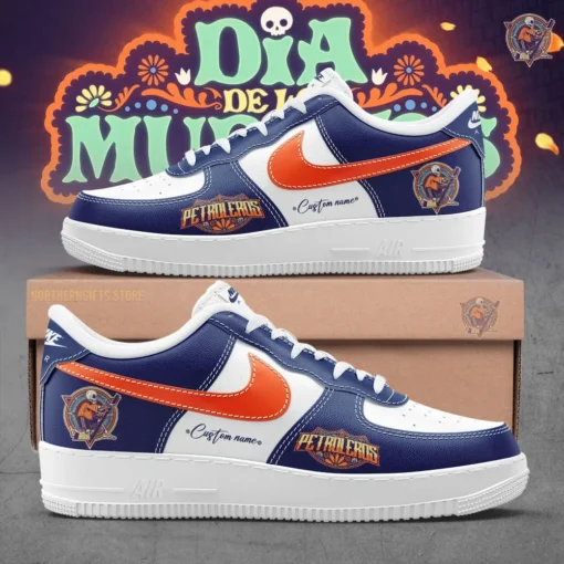 NHL Edmonton Oilers Dia de los Muertos custom name air force 1 sneaker