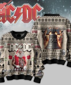 AC/DC Hells Bells Santa’s comin to you Ugly Christmas Sweater