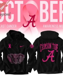 Alabama Crimson Tide Football 2024 Awareness Month Waffle Hoodie