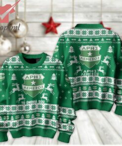 Aris Limassol FC Personalized Christmas Ugly Sweater