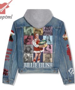 billie eilish hit me hard and soft album hooded denim jacket 3 Ftmrt