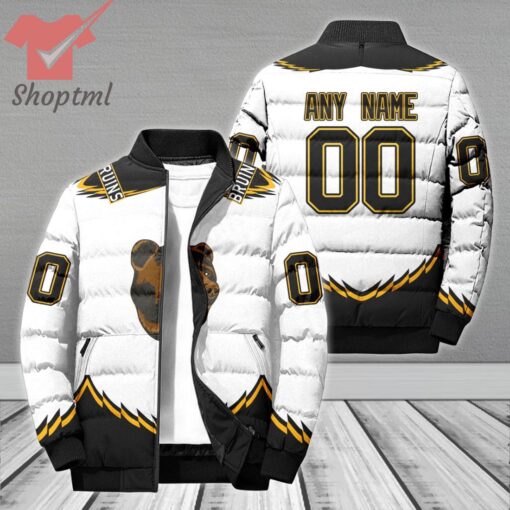 Boston Bruins NHL Personalized Bomber Puffer Jacket