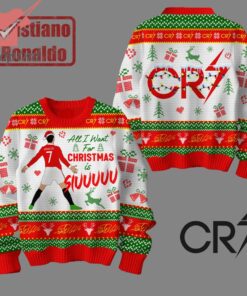 CR7 All I Want For Christmas is Siu Ugly Christmas Sweater