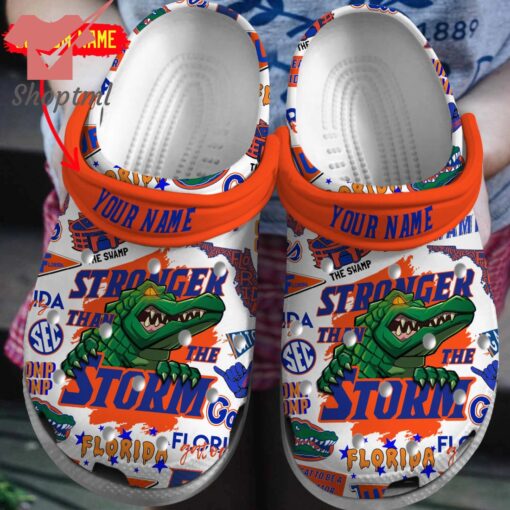 Florida Gators Stronger Than The Storm Personalized Crocs Clogs Shoes