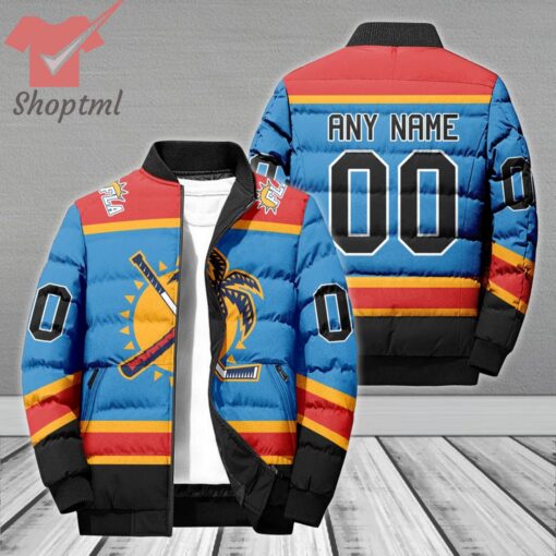 Florida Panthers NHL Personalized Bomber Puffer Jacket