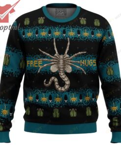 Free Hugs Alien Facehugger Ugly Christmas Sweater