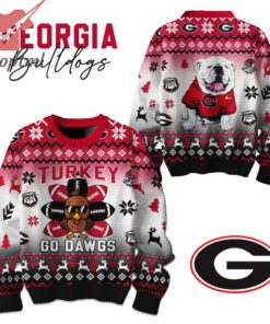 Georgia Bulldogs Turkey Go Dawgs Ugly Christmas Sweater