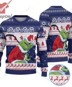 Great Britain Hockey Team x Grinch Ugly Christmas Sweater