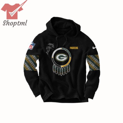 Green Bay Packers NFL 2024 Native American Heritage Month Waffle Hoodie