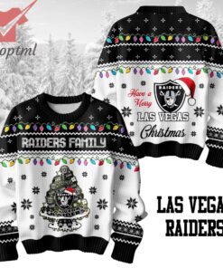 Las Vegas Raiders Family Ugly Christmas Sweater