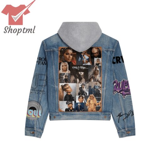 Mary J. Blige Rock & Roll Hooded Denim Jacket