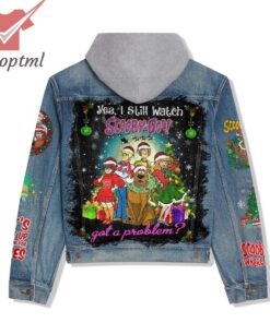 merry christmas scooby doo hooded denim jacket 3 cO500