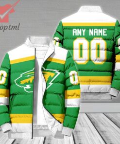 Minnesota Wild NHL Personalized Bomber Puffer Jacket