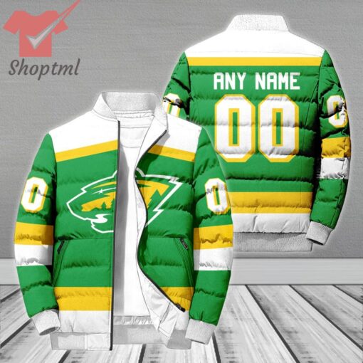 Minnesota Wild NHL Personalized Bomber Puffer Jacket