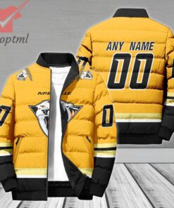 Nashville Predators NHL Personalized Bomber Puffer Jacket