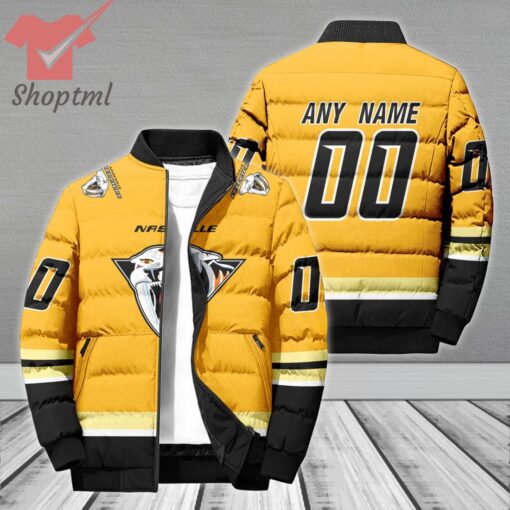 Nashville Predators NHL Personalized Bomber Puffer Jacket