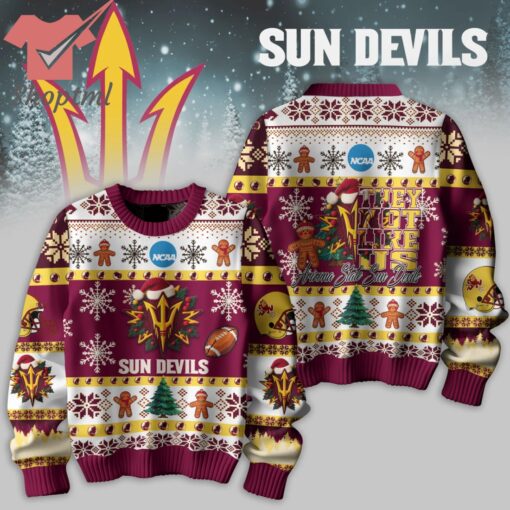 NCAA Sun Devils They Not Like Us Ugly Christmas Sweater