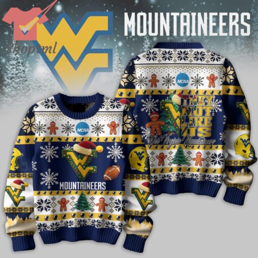 NCAA West Virginia Mountaineers They Not Like Us Ugly Christmas Sweater