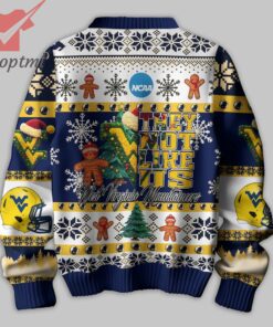 ncaa west virginia mountaineers they not like us ugly christmas sweater 3 ZyR5S