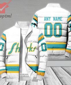 San Jose Sharks NHL Personalized Bomber Puffer Jacket