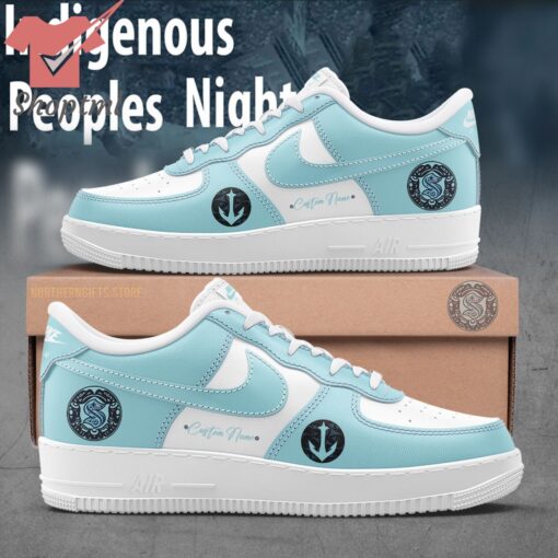 Seattle Kraken Indigenous Peoples Night Personalized Air Force 1 Sneaker