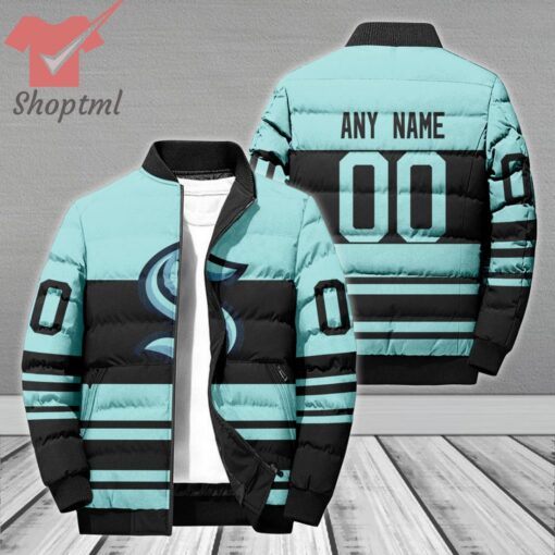 Seattle Kraken NHL Personalized Bomber Puffer Jacket