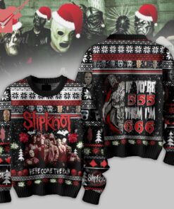 Slipknot If You’re 555 Then I’m 666 Ugly Christmas Sweater