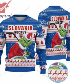 Slovakia Hockey Team x Grinch Ugly Christmas Sweater