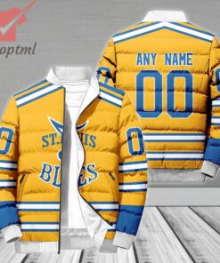 St. Louis Blues NHL Personalized Bomber Puffer Jacket