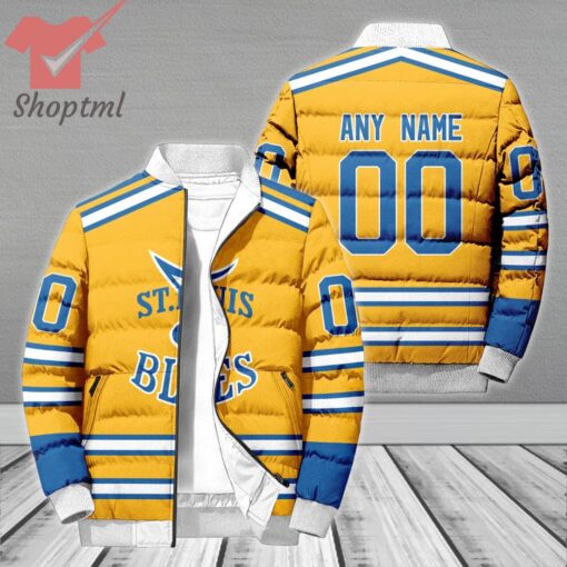 St. Louis Blues NHL Personalized Bomber Puffer Jacket