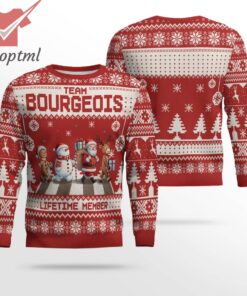 Team Bourgeois Lifetime Member Ugly Christmas Sweater