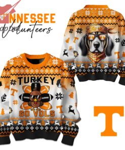 Tennessee Volunteers Turkey Go Vols Ugly Christmas Sweater