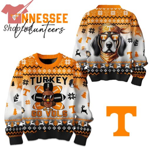 Tennessee Volunteers Turkey Go Vols Ugly Christmas Sweater