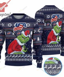 United States Hockey Team x Grinch Ugly Christmas Sweater