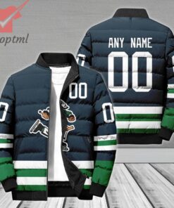 Vancouver Canucks NHL Personalized Bomber Puffer Jacket