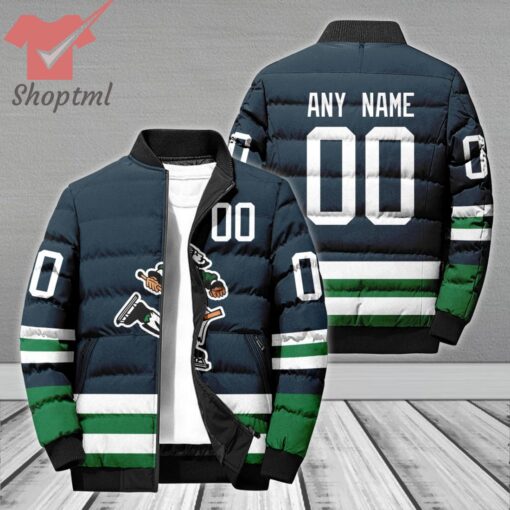 Vancouver Canucks NHL Personalized Bomber Puffer Jacket