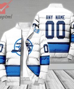 Winnipeg Jets NHL Personalized Bomber Puffer Jacket