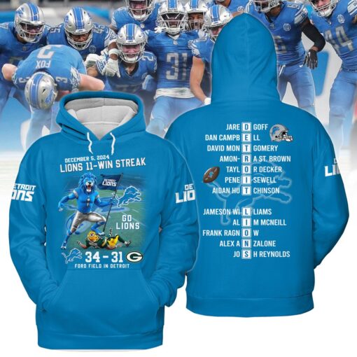 Detroit Lions Win Streak Hoodie Shirt