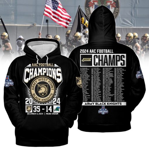 Army Black Knights 2024 ACC Football Champions Hoodie Shirt