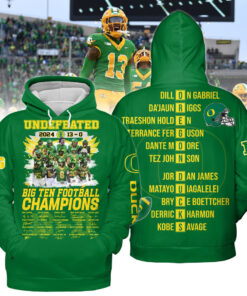 Oregon Ducks 2024 Big Ten Football Champions Hoodie Shirt