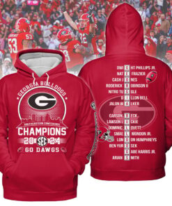 Georgia Bulldogs Southeastern Conference Champions 2024 Go Dawgs Hoodie Shirt