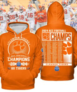 Clemson Tigers ACC Football Champions 2024 Go Tigers Hoodie Shirt