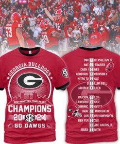 Georgia Bulldogs Southeastern Conference Champions 2024 Go Dawgs Hoodie Shirt