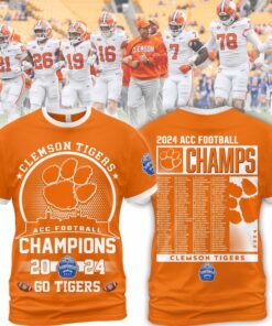 Clemson Tigers ACC Football Champions 2024 Go Tigers Hoodie Shirt