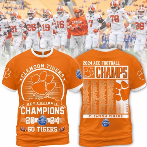 Clemson Tigers ACC Football Champions 2024 Go Tigers Hoodie Shirt