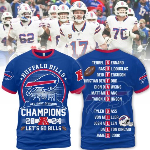 Buffalo Bills AFC East Division Champions 2024 Let’s Go Bills Hoodie Shirt