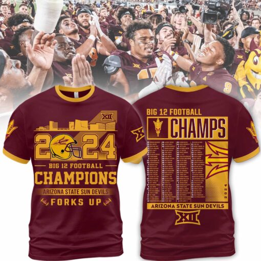 Arizona State Sun Devils Big 12 Football Champions Hoodie Shirt